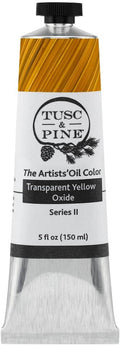 Tusc & Pine Artist Oil Paint - Transparent Yellow Oxide, 150 ml, Non-Yellowing, Rich & Creamy Consistency, Maximum Pigment Load, Small Batch Milled Oil Paints Made in the USA for Professional Artists