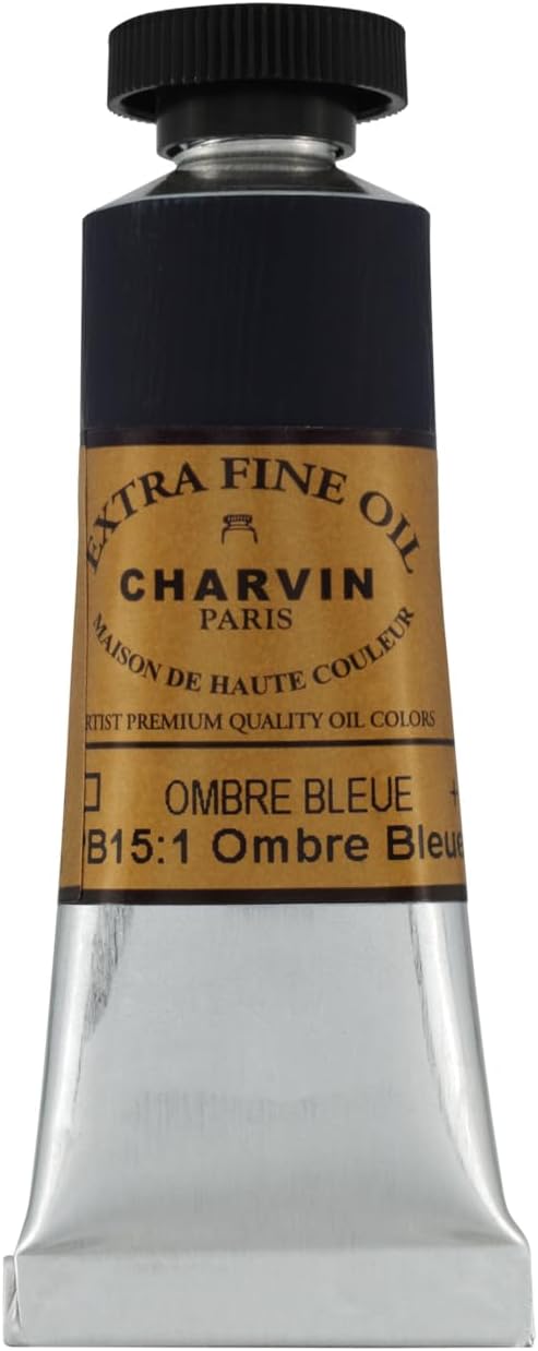 Charvin Extra Fine Oil Paint, Blue Shadow 20 ml - Triple-Milled, Rich Texture, Poppy Oil-Based, Light-Fast, Handmade, Archival Quality