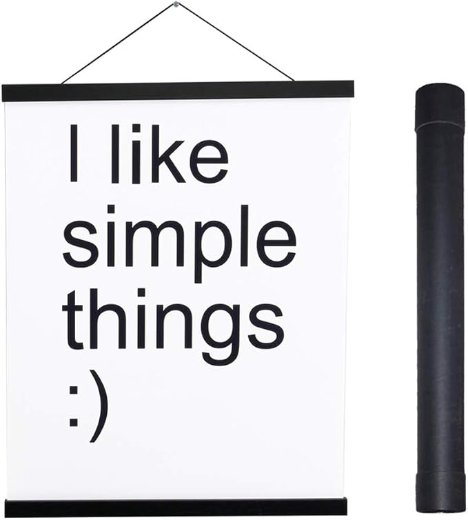 Artmag Magnetic Poster Hanger Frame, 10x14 10x16 10x20 Light Wood Wooden Magnet Canvas Artwork Print Poster Hangers Frames Hanging Kit (Black, 10")