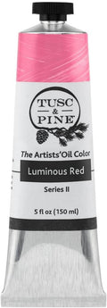 Tusc & Pine Artist Oil Paint - Luminous Red, 150 ml, Non-Yellowing, Rich & Creamy Consistency, Maximum Pigment Load, Small Batch Milled Oil Paints Made in the USA for Professional Artists