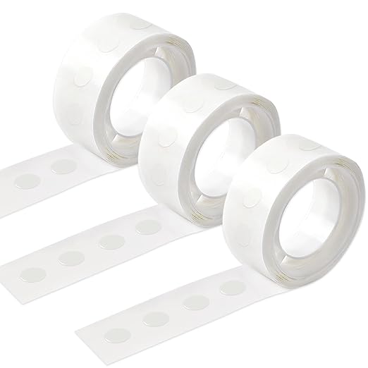UPINS Glue Points Dots, 300Pcs Balloon Glue Adhesive Dots Double Sided Removable Glue Tape Dots for Balloons Crafts Decoration, 6 mm