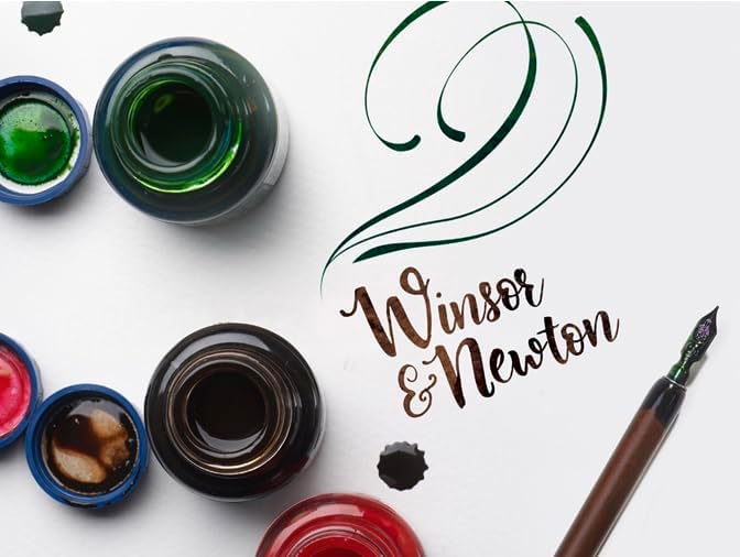 Winsor & Newton Calligraphy Ink, 30ml (1-oz) Bottle, Indian Red