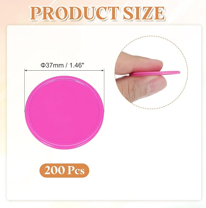uxcell Plastic Poker Chips, Learning Counters Counting Counters Disk Marker Opaque Game Token for Game Play Math Counting