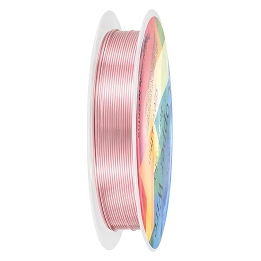 0.6 Mm/22 Gauge Copper Wire for Jewelry Making, 13.1FT Copper Beading Craft Wire for Jewelry/Weaving/DIY Crafting/Planting, Color-Retaining [4M, Rose Gold]