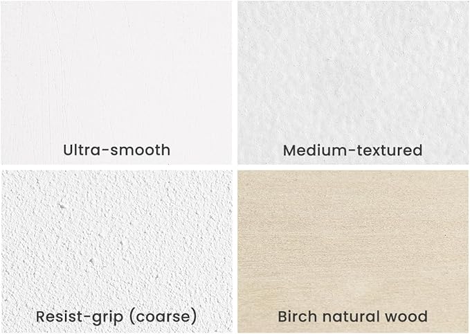 Da Vinci Pro Ultra Smooth Wood Canvas Gesso Board - 3/4" Deep, 16x16 Pack of 4 Single White Acrylic Polymer Gesso Panels for Painting Fine Portraits and Ultra Fine Detail Illustrations and Artwork