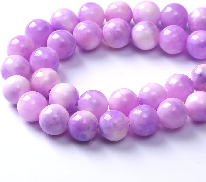 60pcs 6mm Natural Pink Starry Galaxy Persian Jade Gemstone Beads Round Loose Spacer Beads for Jewelry Making DIY Bracelets Necklaces 15" (Pink Starry Persian Jade, 6mm)
