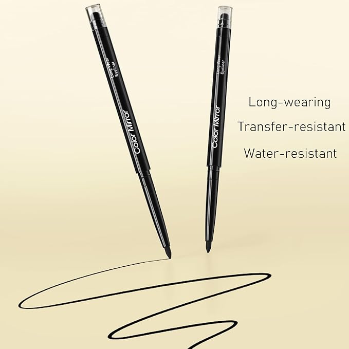 Smudge Proof Eyeliner, Waterproof Retractable Eye liner with Brush, Matte and Shimmer Eyeliner Pencil, Creamy Texture, Long lasting & Smooth(42 Avocado Shimmer)