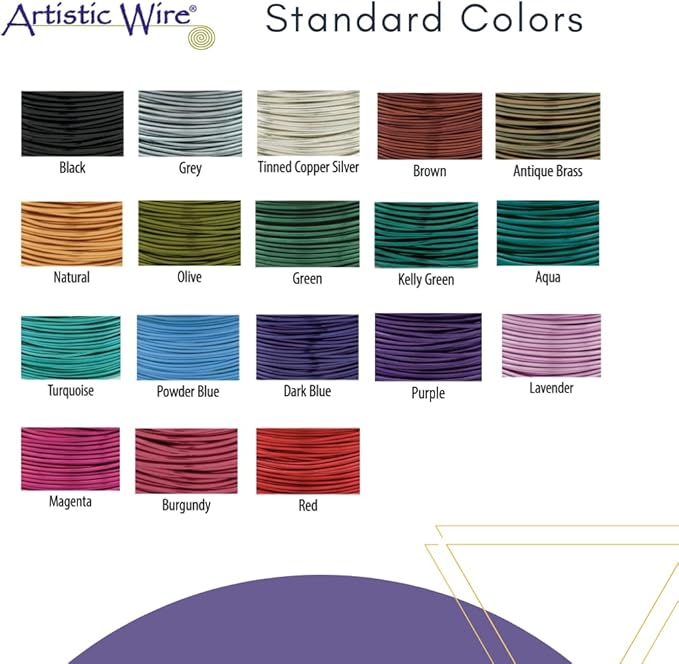 Artistic Wire, 26 Gauge Tarnish Resistant Colored Copper Craft Wire, Lavender, 30 yd