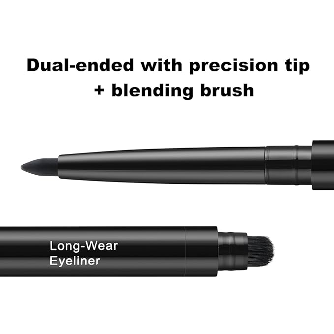 Smudge Proof Eyeliner, Waterproof Retractable Eye liner with Brush, Matte and Shimmer Eyeliner Pencil, Creamy Texture, Long lasting & Smooth(42 Avocado Shimmer)