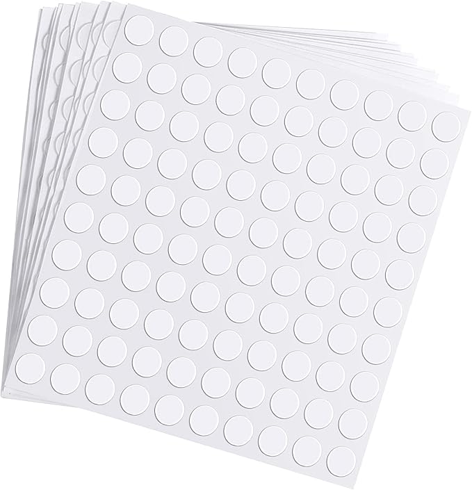 Zonon 1000 Pcs Double Sided Adhesive Dots Clear Glue Point Tape Stickers Balloon Glue Round Mini No Traces Adhesive Sticker Dot Sticker for Classroom Decor Craft DIY Office (0.47 Inch/ 12 mm)