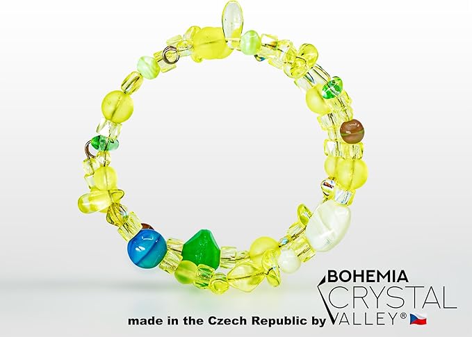 0.88oz (25g) Glow-Under-Blacklight Crystal Glass Bead Mix, Different Size & Color Uranium Czech Vintage Glass Bead Mix
