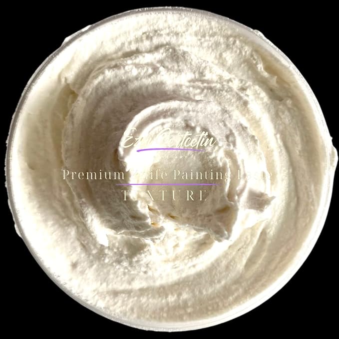 Premium Palette Knife Painting Paste|Texture Paste|Authentic Bright Colors|Ready to Use|Easy to Apply| 6oz (Off White)