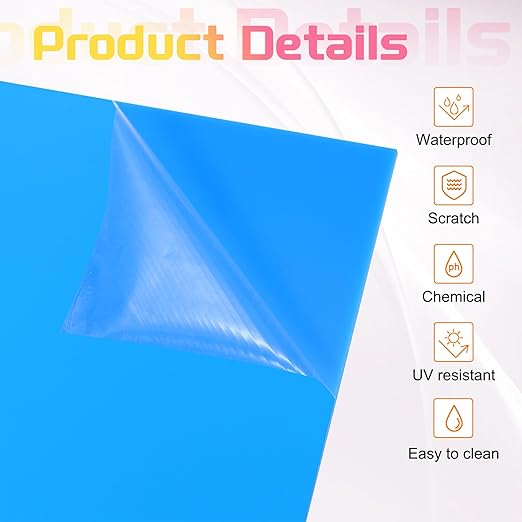 uxcell 4Pcs Acrylic Sheets 12x12 Inch Acrylic Panel 1/8 Inch-3mm Plastic Board for Picture Frames Sign Holders DIY Display Projects Craft, Blue