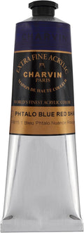 Charvin Extra Fine Professional Acrylic Paint - Phthalo Blue (Red Shade), 150ml Tube, Triple-Milled, Lightfast Pigments, Open Stock Artist Acrylic Paints in Nature-Inspired Hues