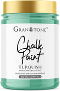GRANOTONE Chalk Paint for Furniture, Matt-Finish Water-Based Acrylic Paint for Wood, Walls, Metal, Glass, Paper, Fabric Canvas, Maximum Coverage Chalk Paint for Kids & Adults, 500 Ml (TURQUISH)