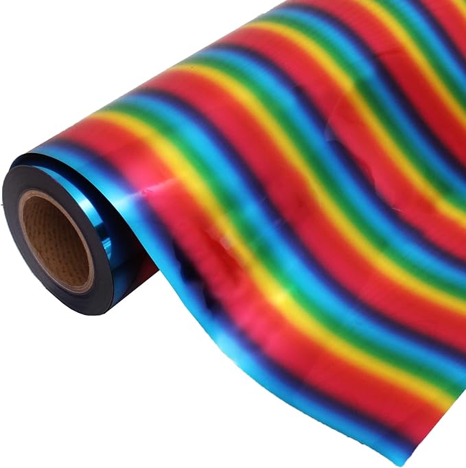 10 Yard x 20" Wide Threadart Rainbow Metallic Foil Heat Transfer Vinyl Film HTV | Compatible with Venture Explore and Maker, Silhouette Cameo, & Large Format Cutters