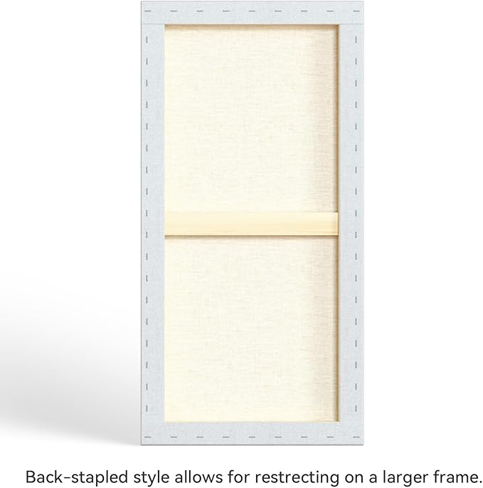 PHOENIX 18x36 Inch 2 Pack Gallery Canvas - 1.5 in Thick Extra Large Long Canvases for Painting - Deep Edge 100% Cotton 11 Oz. Gesso Primed White Blank Professional Canvas Oil & Acrylic Paints