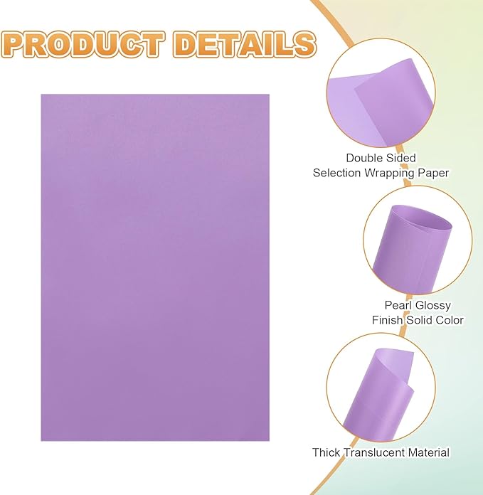 MECCANIXITY 100 Sheet Colored Vellum Paper 4" x 6", 100gsm Translucent Printable Vellum Sheets for Printing Wedding Invitations Inkjet Laser Printer, Purple