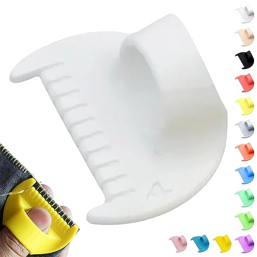 4mm Seam Guide for Hand Sewing Edge Lockranding Tool, Sewing Needle Gauge Measuring Tool, Mini Finger Ruler Kit Ideal for Leather/Fabric/Craft Sew, White 1 Pcs