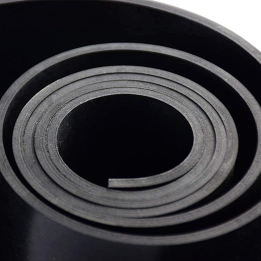 DOBTIM Neoprene Rubber Sheet Rolls 1/8 (.125)" Thick X 12" Wide X 48'' Long, Solid Rubber Strips Use for Gaskets DIY Material, Supports, Leveling, Sealing, Protection, Abrasion, Flooring, Black