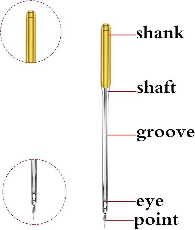 YICBOR Sewing Machine Needles, Universal Regular Point Flat Shank Sewing Needles HAX1 130/705H Compatible with Singer, Brother, Janome, Pfaff and Other Brand Sewing Machine (All Size-6pack)