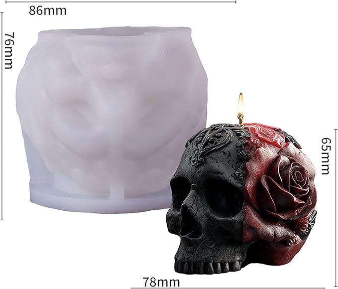 Halloween Skull Hand Ghost Cylinder Molds Silicone Wave Spiral Candle Mold - Silicone Resin Casting Molds for Candle & Resin & Soap Craft Supplies