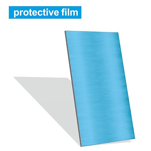 4PCS 4"x8"x1/52 Stainless Steel Metal Plates for Magnetic Mount Board Wall,Tickness 0.5mm 430 Stainless Steel Shim Stock Plates for Crafting, Kitchen, Office