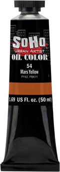 Soho Urban Artist Oil Paint - Mars Yellow, 50 ml Tube - Best Valued Oil Colors for Painting, Excellent Pigment Load