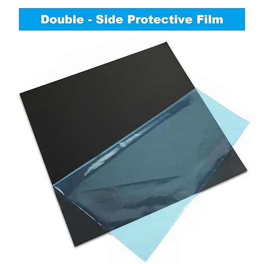 3 Pack 5052 Aluminum Sheet Metal 12 x 12 x 1/32 (0.04”) Inch Black Anodized Aluminum Sheet 1MM Thin Aluminum Plates Engraving Blanks for Laser Engraving, Crafting, Decoration