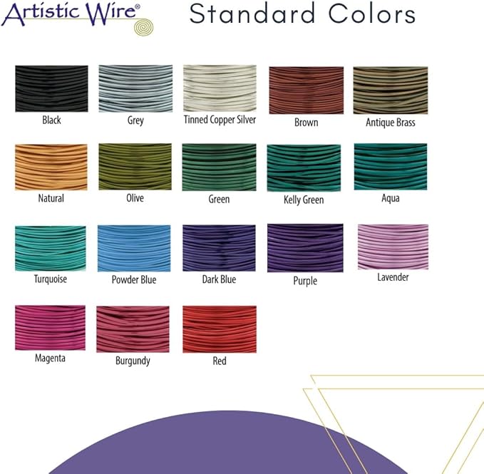 Artistic Wire, 18 Gauge Tarnish Resistant Colored Copper Craft Wire, Olive, 10 yd