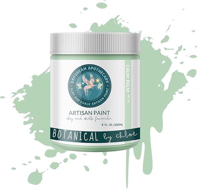 Daydream Apothecary Premium Chalk Style Paint for Furniture, Home Décor, Wood, DIY Interior Projects, Quick Dry, No Prep or Prime Needed, Matte Light Sage Green - 8oz