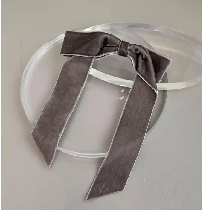 15 Yards Velvet Ribbon 1-1/2 Inch Single Face Grey Velvet Ribbon Spool Prefect for Wedding, Ribbons for Gift Wrapping, Christmas Tree Ornaments Wreath Hair Bows, Ribbons for Crafts
