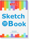 9" x 12" Sketch Book for Kids Adults, 1-Pack 50 Sheets Spiral Bound Art Sketchbook, Acid Free Artist Drawing Paper Pad for Beginners Artists, Kids Travel Essentials, Gifts for 6-14 Year Old Girl