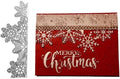 Metal Cutting Dies DIY Merry Christams Embossing Stencil Template Scrapbooking Card Making Mold Photo Album Arts Crafts Tools (Snowflakes label-13.3x4.2cm)