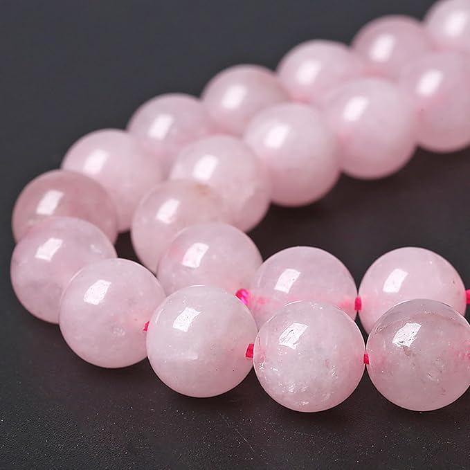 180pcs 4MM Natural Rose Quartz Stone Energy Healing Beads Round Loose Beads for Jewelry Making Bracelet Necklaces 2 Strands 32"