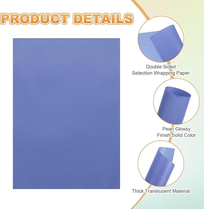 MECCANIXITY 100 Sheet Colored Vellum Paper 5.9" x 8.3", 100gsm Translucent Printable Vellum Sheets for Printing Wedding Invitations Inkjet Laser Printer, Deep Blue