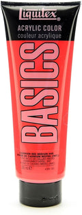 Liquitex BASICS Acrylic Paint, 250ml (8.5-oz) Tube, Cadmium Red Medium Hue