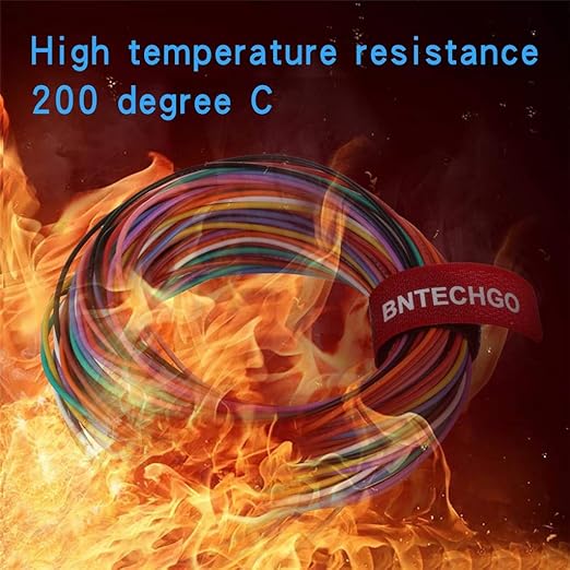BNTECHGO 24 Gauge Silicone Wire Kit 10 Color Each 10 ft Flexible 24 AWG Stranded Tinned Copper Wire