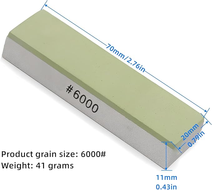 Small Travel-Portable Diamond Resin Sharpening Stone - 6000 Grit Whetstone Knife Sharpener