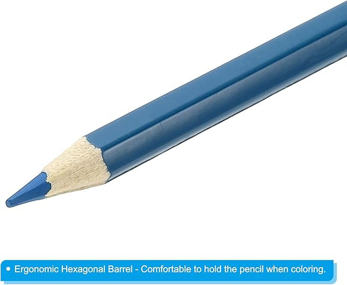 PATIKIL Watercolor Pencil, 6Pcs Water Soluble Pencils for Blending, Coloring, Sketch Drawing, Painting, Blue