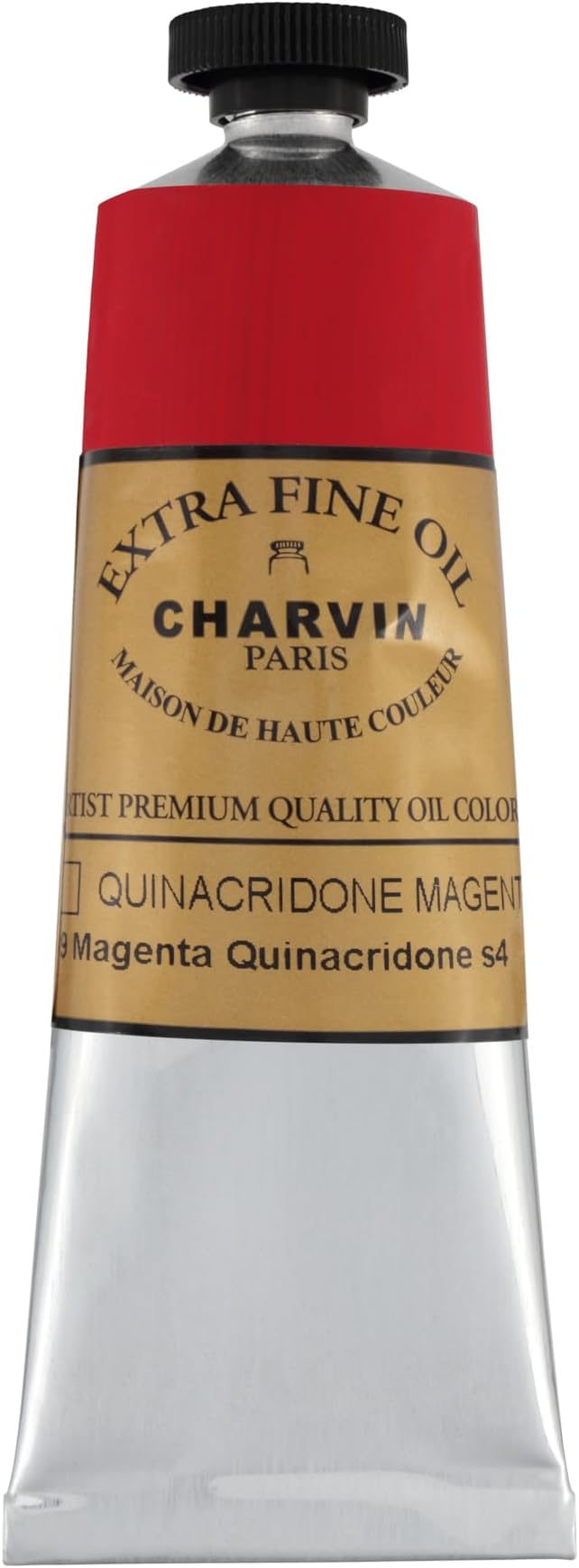 Charvin Extra Fine Oil Paint, Quinacridone Magenta 60 mL - Triple-Milled, Rich Texture, Poppy Oil-Based, Light-Fast, Handmade, Archival Quality
