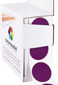ChromaLabel 1 Inch Round Label Removable Color Code Dot Stickers, 1000 Labels per Dispenser Box, Purple