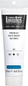 Liquitex Professional Heavy Body Acrylic Paint, 4.65-oz (138ml) Tube, Cerulean Blue