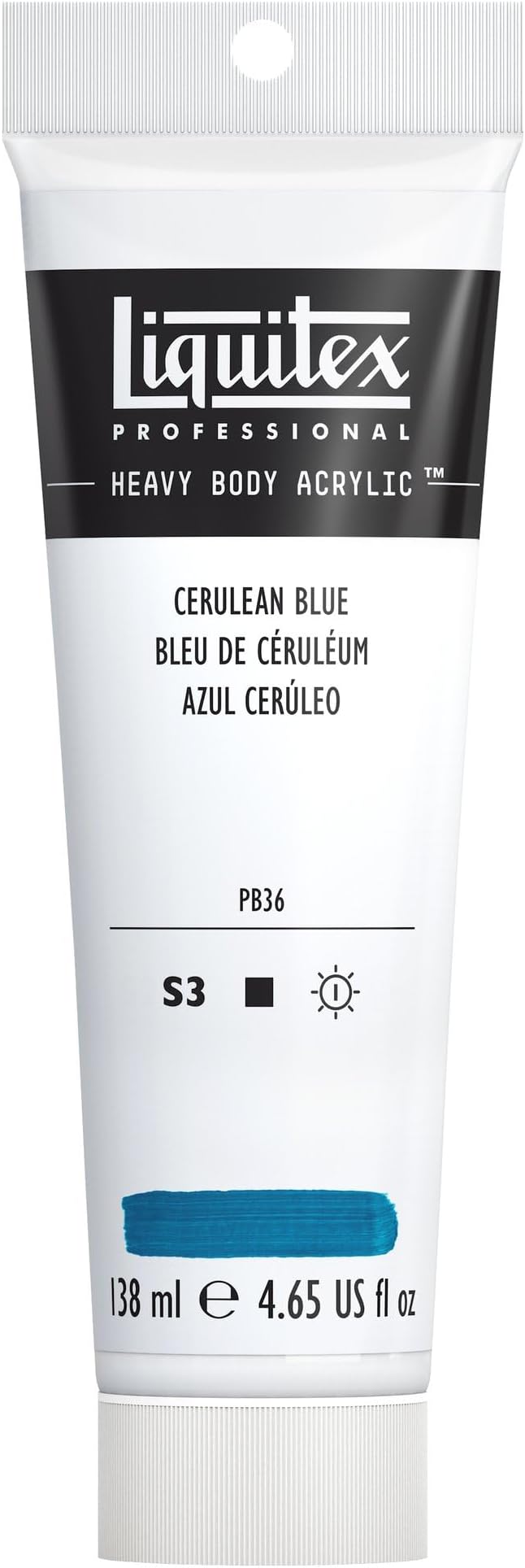 Liquitex Professional Heavy Body Acrylic Paint, 4.65-oz (138ml) Tube, Cerulean Blue