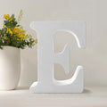 Wood Letters 4.3 Inch, White Unfinished Wood Letters for Graft, Wooden Letters for Wall Decor, Standing Letters for Bedroom, Home, Birthday, Party, DIY Graft (E)