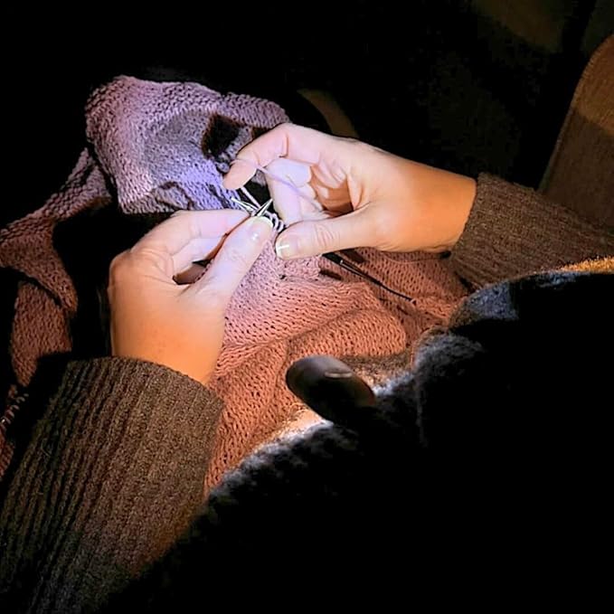 Lumos Knitting Light, Crafter Light Around Neck for Knitters and Crocheters, 3 Colors & Adjustable Brightness. Portable, Wearable, Rechargeable&Long Lasting (White)