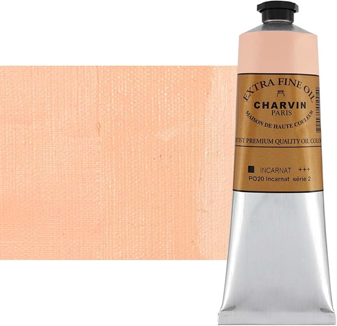 Charvin Extra Fine Oil Paint, Incarnat 150 ml - Triple-Milled, Rich Texture, Poppy Oil-Based, Light-Fast, Handmade, Archival Quality
