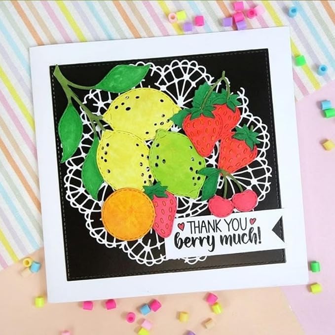 Cutting Dies Metal Stencils Scrapbooking Tools DIY Embossing Template for Paper Card Making Album Arts Crafts Supplies (Fruit Set-10.5x14.1cm)