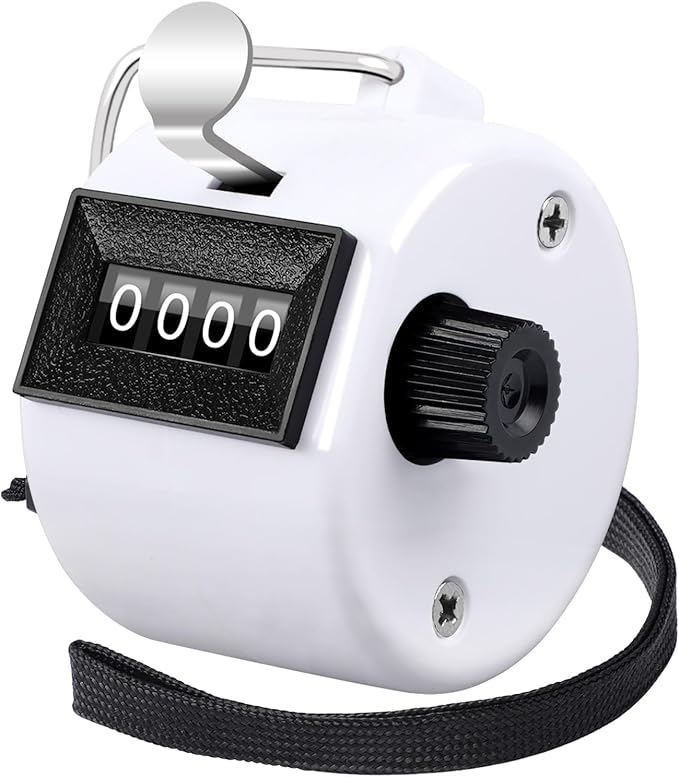 FEBSNOW Handheld Tally Counter Clicker 4 Digital Number Click Counter for School Event Golf Sports Office Stadium