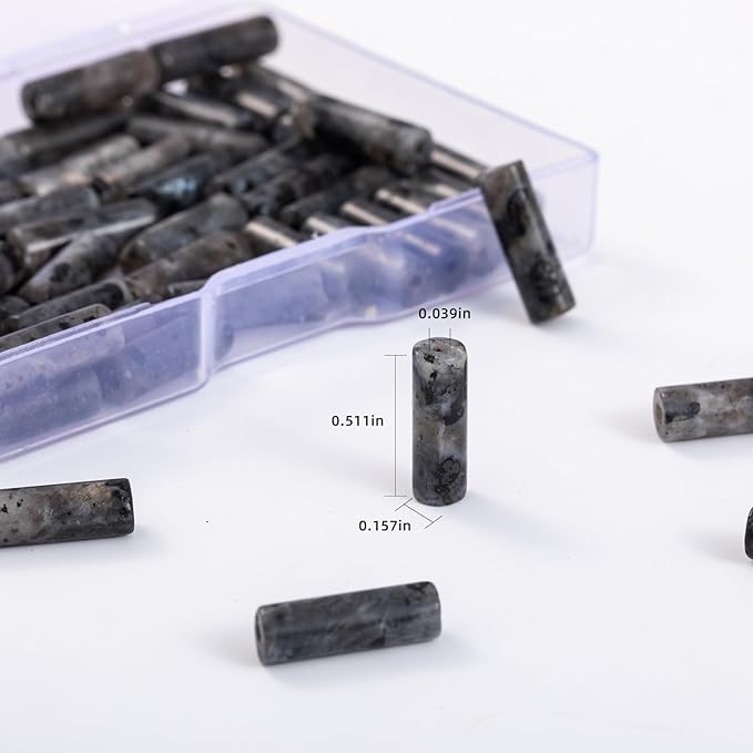 Natural Black Spectrolite Cylinder Tube Beads 4x13mm 38cm/str Loose Semi Gemstone Stone Beads for Making Bracelets Necklace Earrings